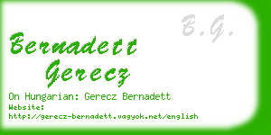bernadett gerecz business card